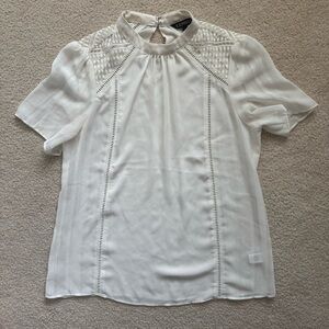 Express High-Neck Lace Detail Blouse